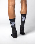 ALÉ Șosete clasice de ciclism - SAUVAGE - negru/alb