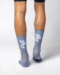 ALÉ Șosete clasice de ciclism - SAUVAGE - albastru/alb