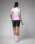ALÉ Tricou de ciclism cu mânecă scurtă - FOLLOW ME PR-E - alb/roz