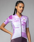 ALÉ Tricou de ciclism cu mânecă scurtă - ATMOSFERA PR-E - alb/roz