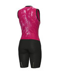 ALÉ Salopetă de ciclism - MIRROR PRAGMA - roșu/alb/negru