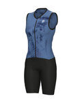 ALÉ Salopetă de ciclism - MIRROR PRAGMA - albastru/negru