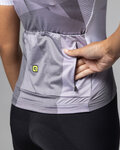 ALÉ Tricou de ciclism cu mânecă scurtă - SPRINTER R-EV1 - alb/mov/gri