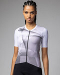 ALÉ Tricou de ciclism cu mânecă scurtă - SPRINTER R-EV1 - alb/mov/gri
