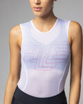 ALÉ Tricou de ciclism fără mâneci - FOLLOW MW INTIMO - alb