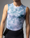ALÉ Tricou de ciclism fără mâneci - ATMOSFERA INTIMO - alb/albastru