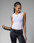 ALÉ Tricou de ciclism fără mâneci - VELO ACTIVE INTIMO - alb