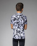 ALÉ Tricou de ciclism cu mânecă scurtă - ESSENZA KID - negru/alb