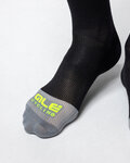 ALÉ Șosete clasice de ciclism - COLOR BLOCK - negru/gri