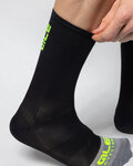 ALÉ Șosete clasice de ciclism - COLOR BLOCK - negru/gri