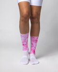 ALÉ Șosete clasice de ciclism - TYPHOON - roz/alb