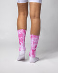 ALÉ Șosete clasice de ciclism - TYPHOON - roz/alb