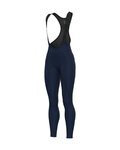 ALÉ Pantaloni de ciclism lungi cu bretele - PRAGMA WINTER - albastru
