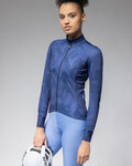 ALÉ Tricou de ciclism cu mânecă lungă de vară - PRAGMA SCHEMA - albastru