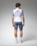 ALÉ Tricou de ciclism cu mânecă scurtă - PR-E MEGABYTE 2.0 - alb/albastru