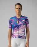 ALÉ Tricou de ciclism cu mânecă scurtă - SMOOTHIE - mov/albastru