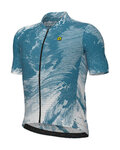 ALÉ Tricou de ciclism cu mânecă scurtă - FAN PR-E - albastru/alb