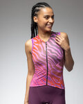 ALÉ Tricoul de ciclism fără mâneci - PRAGMA SURFACE PR-E - roz/roșu