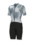 ALÉ Salopetă de ciclism - ARGON PR-E - alb/albastru/gri