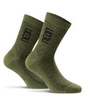 NEON Șosete clasice de ciclism - NEON 3D - verde/negru