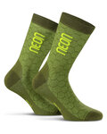 NEON Șosete clasice de ciclism - NEON 3D - galben/verde