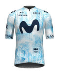 GOBIK Tricou de ciclism cu mânecă scurtă - ODYSSEY MOVISTAR TEAM 24 - albastru deschis/alb