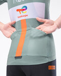 GOBIK Tricou de ciclism cu mânecă scurtă - ODYSSEY NETCOMPANY INEOS 26 - verde/portocaliu