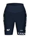GOBIK Pantaloni scurți de ciclism fără bretele - LIMITED K9 MOVISTAR TEAM 2024 LADY - albastru/alb