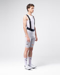 GOBIK Pantaloni scurți de ciclism cu bretele - LANCER NETCOMPANY INEOS DIAMOND 26 - alb
