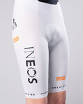 GOBIK Pantaloni scurți de ciclism cu bretele - LANCER NETCOMPANY INEOS DIAMOND 26 - alb