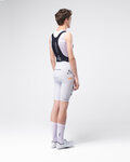 GOBIK Pantaloni scurți de ciclism cu bretele - LANCER NETCOMPANY INEOS DIAMOND 26 - alb