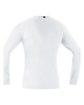 GORE Tricou de ciclism cu mânecă lungă - BASE LAYER - alb