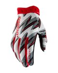 100% SPEEDLAB Mănuși cu degete lungi de ciclism - RIDEFIT - roșu/alb/negru