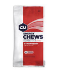 GU Nutriție pentru ciclism - ENERGY CHEWS 60 g STRAWBERRY