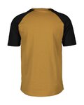 SCOTT Tricou de ciclism cu mânecă scurtă - ICON RAGLAN - maro/negru