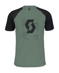SCOTT Tricou de ciclism cu mânecă scurtă - ICON RAGLAN - verde/negru