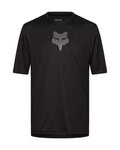 FOX Tricou de ciclism cu mânecă scurtă - RANGER HEAD - negru