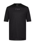FOX Tricou de ciclism cu mânecă scurtă - RANGER WORDMARK - negru