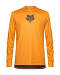 FOX Tricou de ciclism cu mânecă lungă de vară - RANGER LS HEAD - maro
