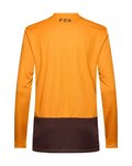 FOX Tricou de ciclism cu mânecă lungă de vară - RANGER LS HEAD - maro