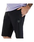 FOX Pantaloni scurți de ciclism fără bretele - MTB RANGER - negru