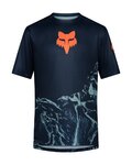 FOX Tricou de ciclism cu mânecă scurtă - RANGER IMAGE PRINT SS - albastru
