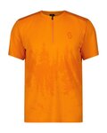 SCOTT Tricou de ciclism cu mânecă scurtă - TRAIL FLOW ZIP W - portocaliu
