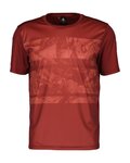 SCOTT Tricou de ciclism cu mânecă scurtă - TRAIL FLOW SS - roșu