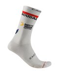 CASTELLI Șosete clasice de ciclism - ROSSO CORSA PRO 18 SOUDAL QUICK-STEP 2026 - alb