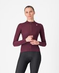 CASTELLI Tricou de cilism pentru iarnă cu mânecă lungă - ESPRESSO THERMAL W LS - roșu