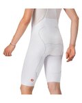 CASTELLI Pantaloni scurți de ciclism cu bretele - FREE AERO RACE - alb