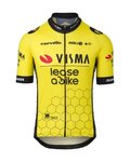 AGU Tricou de ciclism cu mânecă scurtă - REPLICA VISMA | LEASE A BIKE 2024 - galben/negru