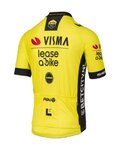 AGU Tricou de ciclism cu mânecă scurtă - REPLICA VISMA | LEASE A BIKE 2024 - galben/negru