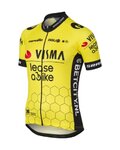 AGU Tricou de ciclism cu mânecă scurtă - REPLICA VISMA | LEASE A BIKE W 2024 - galben/negru